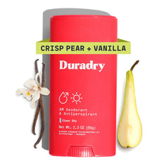 Duradry desodorante fuerza clínica, axilas secas todo el día, control del sudor.
