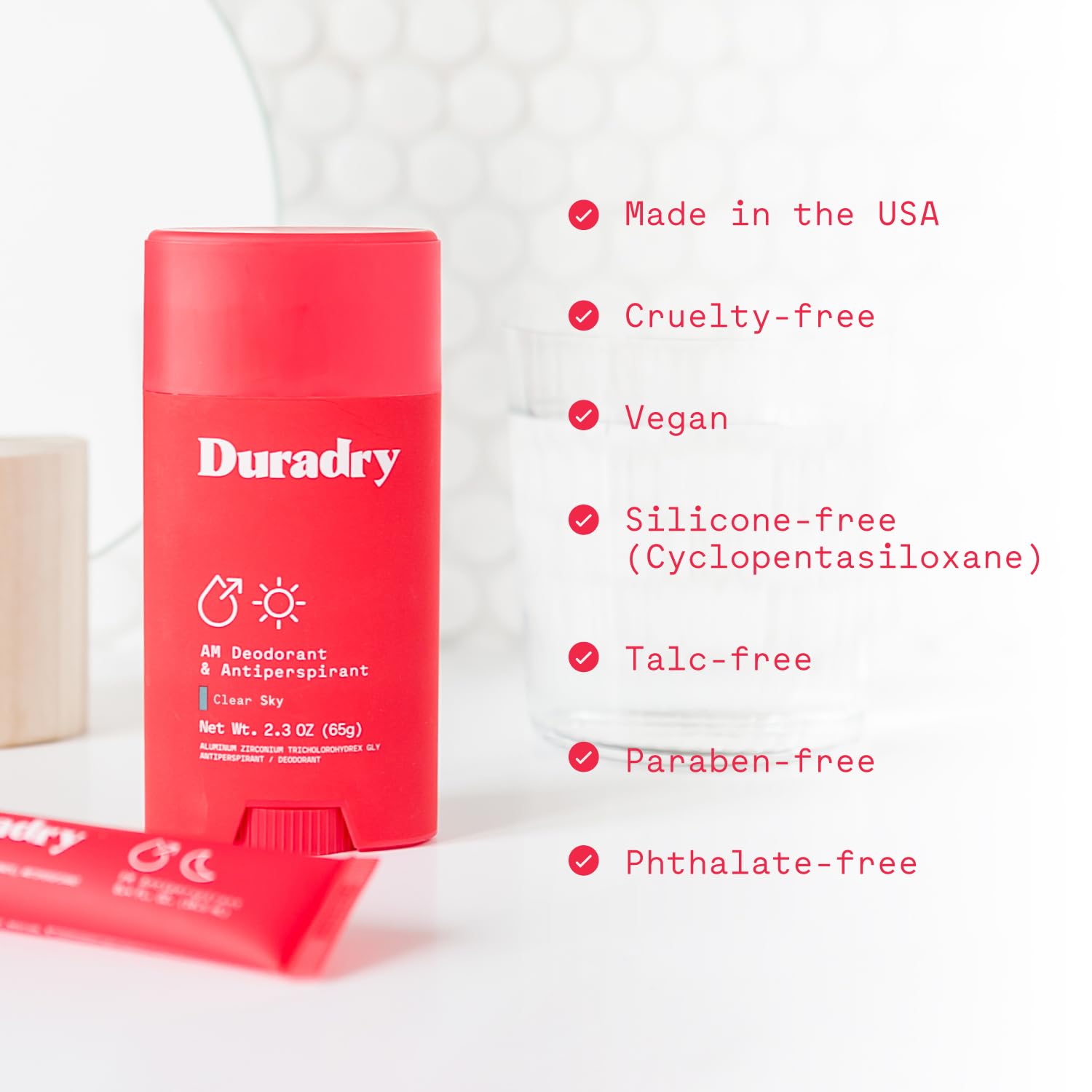 Duradry travel-friendly size suitable for on-the-go freshness.