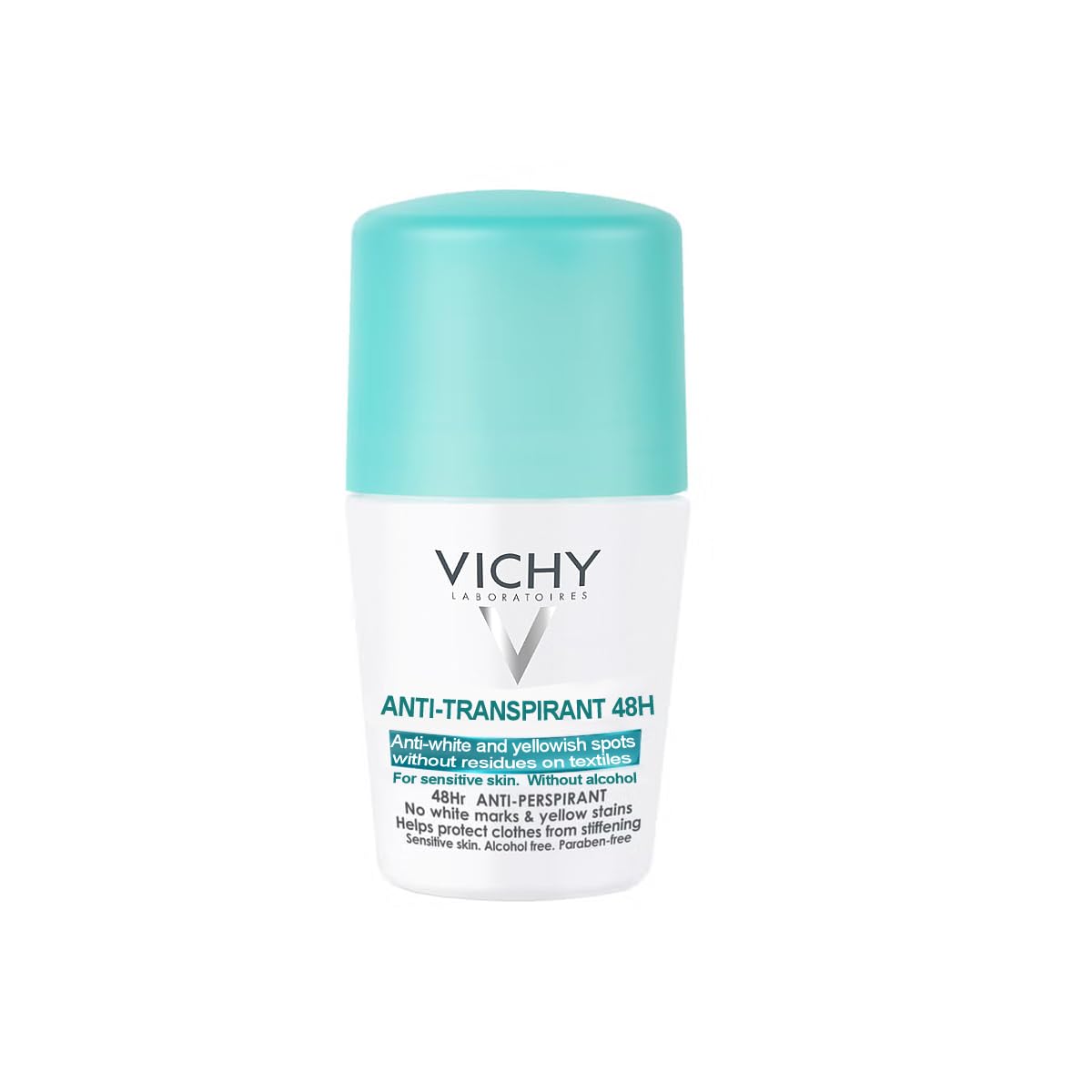 DurbaLife anti-transpirant roll-on bottle provides 48h protection for sensitive skin