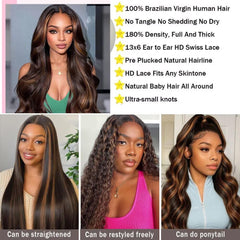 Durgio HD transparent lace front blends naturally with skin tone.