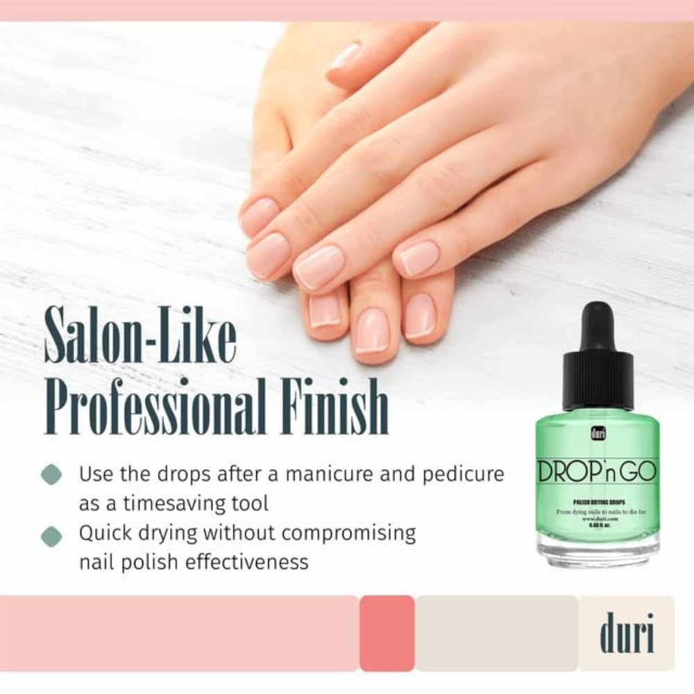 duri Drop'n Go: acabado lustrado que realza el color del esmalte.