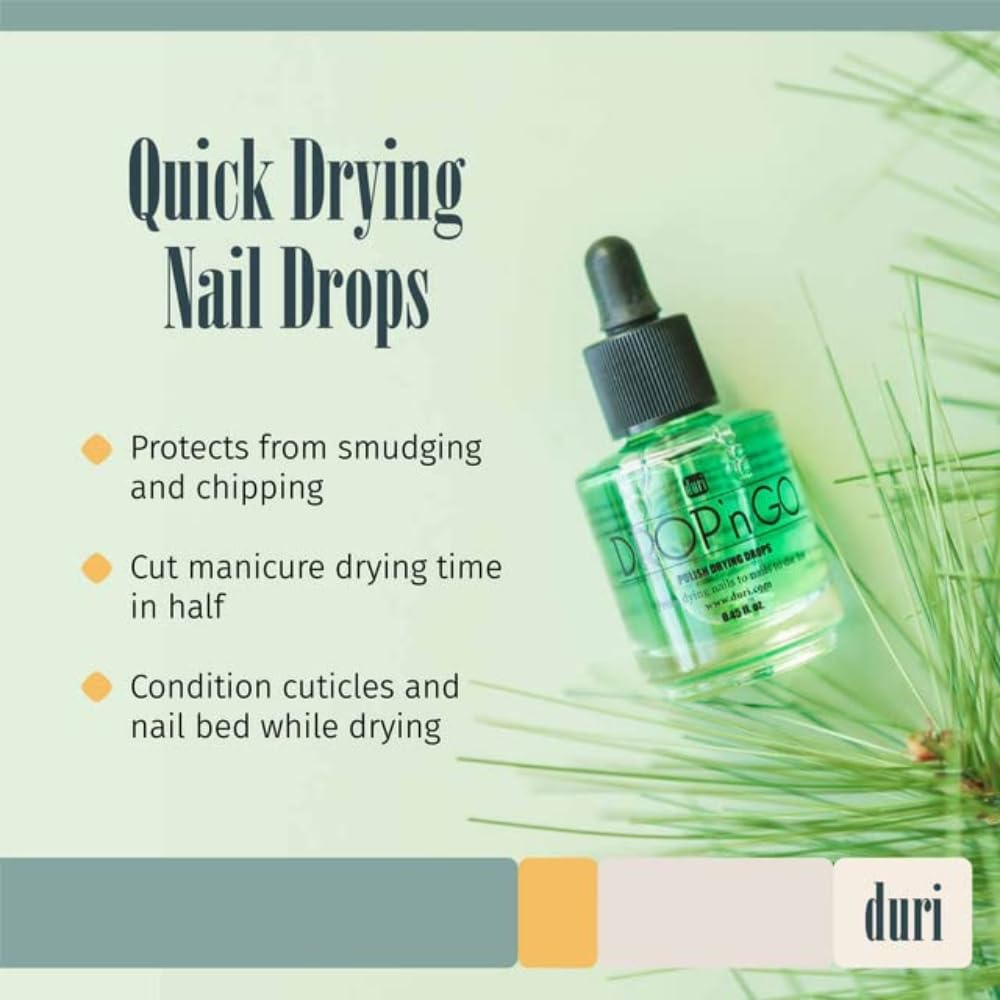 duri Drop'n Go: acabado profesional y brillo intenso para uñas impecables.