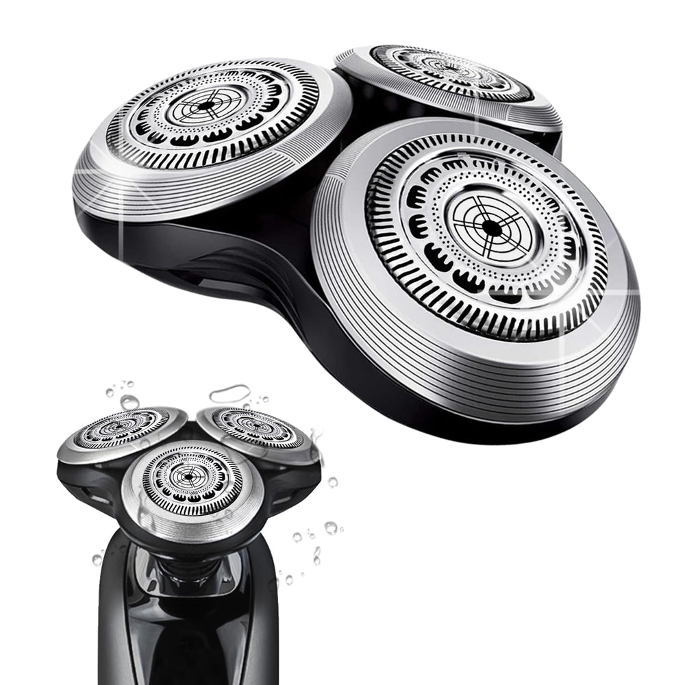 Durimi SH90 replacement head closeup showing metal buckle for durable Philips Norelco 9000 compatibility.