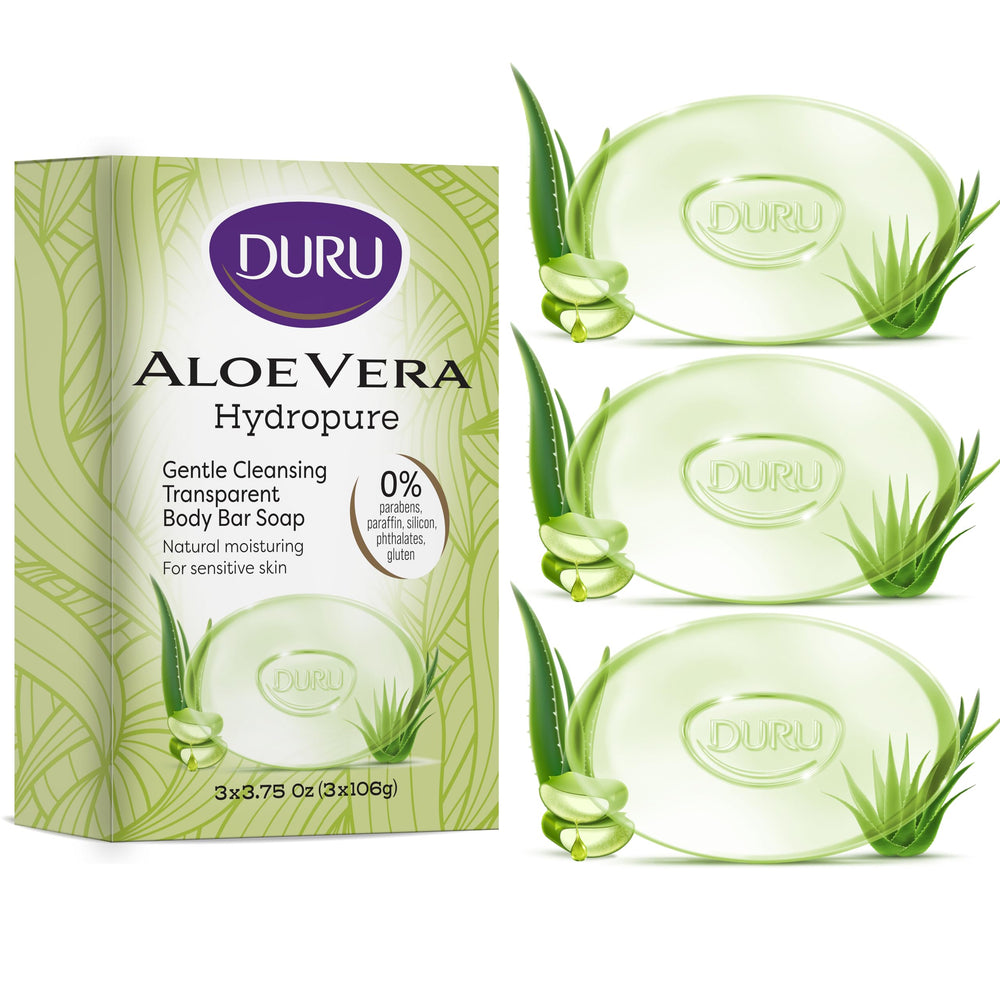 Jabón Duru Aloe Vera glicerina barra jabón: limpieza suave para piel sensible.