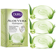 Jabón Duru Aloe Vera glicerina barra jabón: limpieza suave para piel sensible.