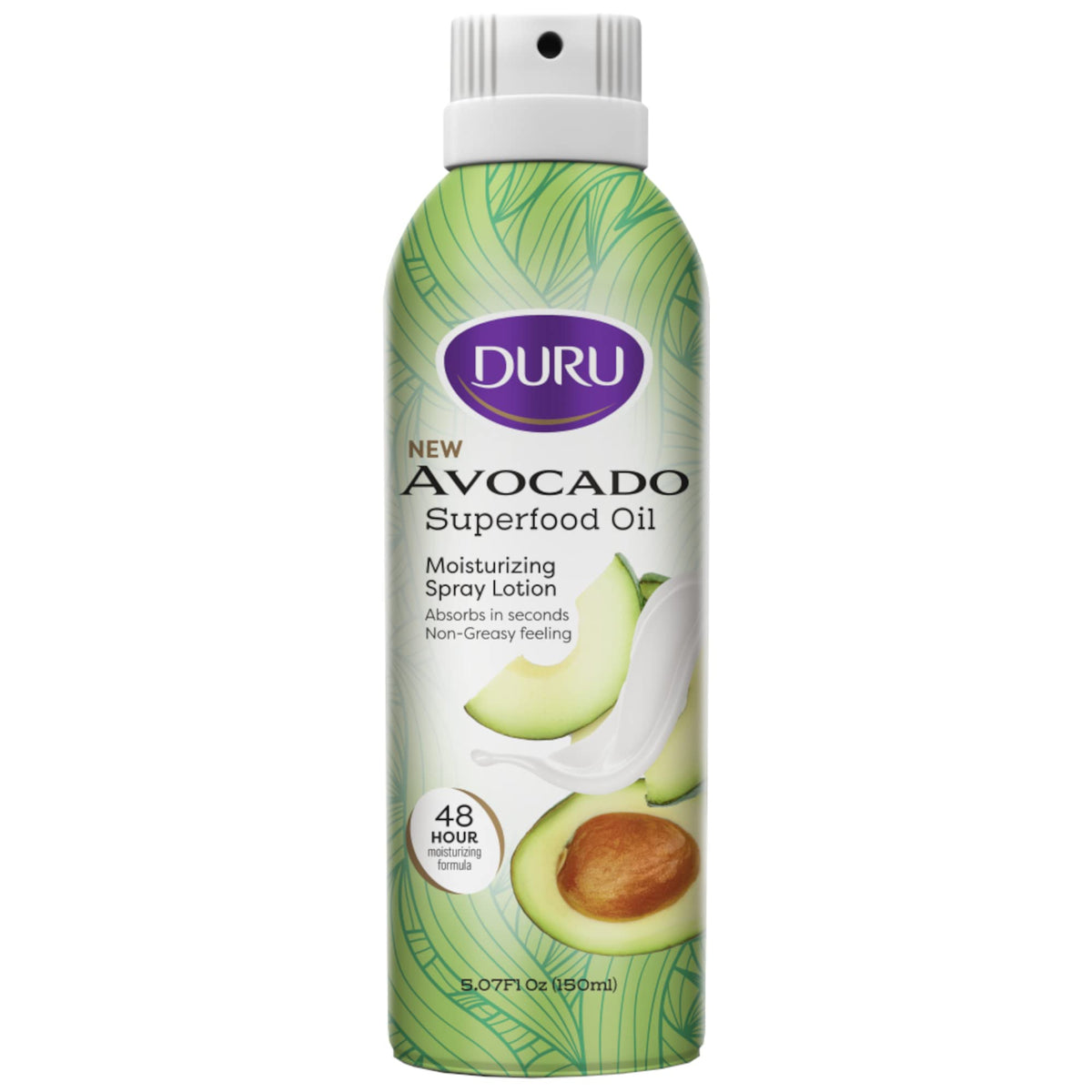 Duru avocado spray bottle enables touch-free moisture delivery.