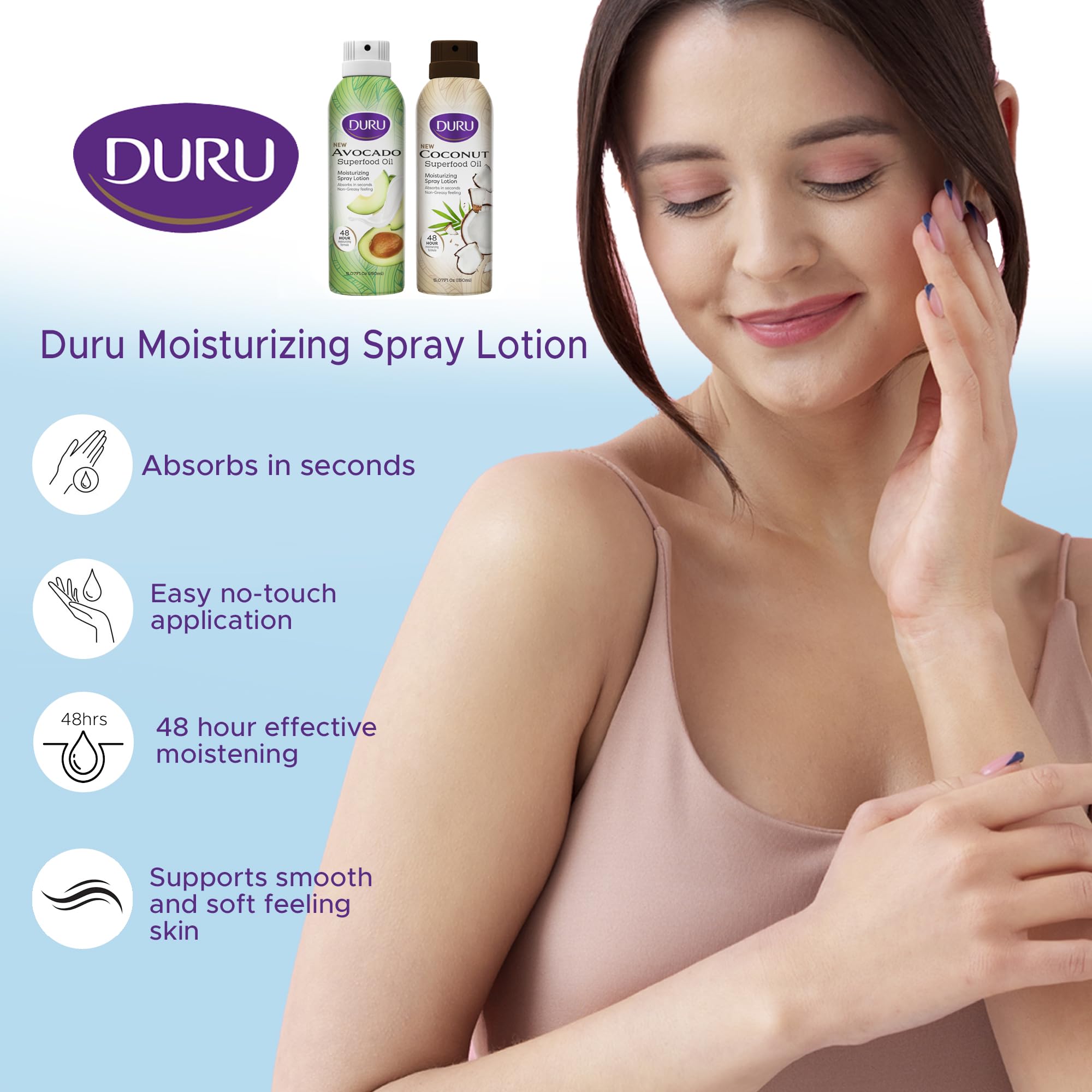 Duru avocado spray in travel size for on-the-go hydration.