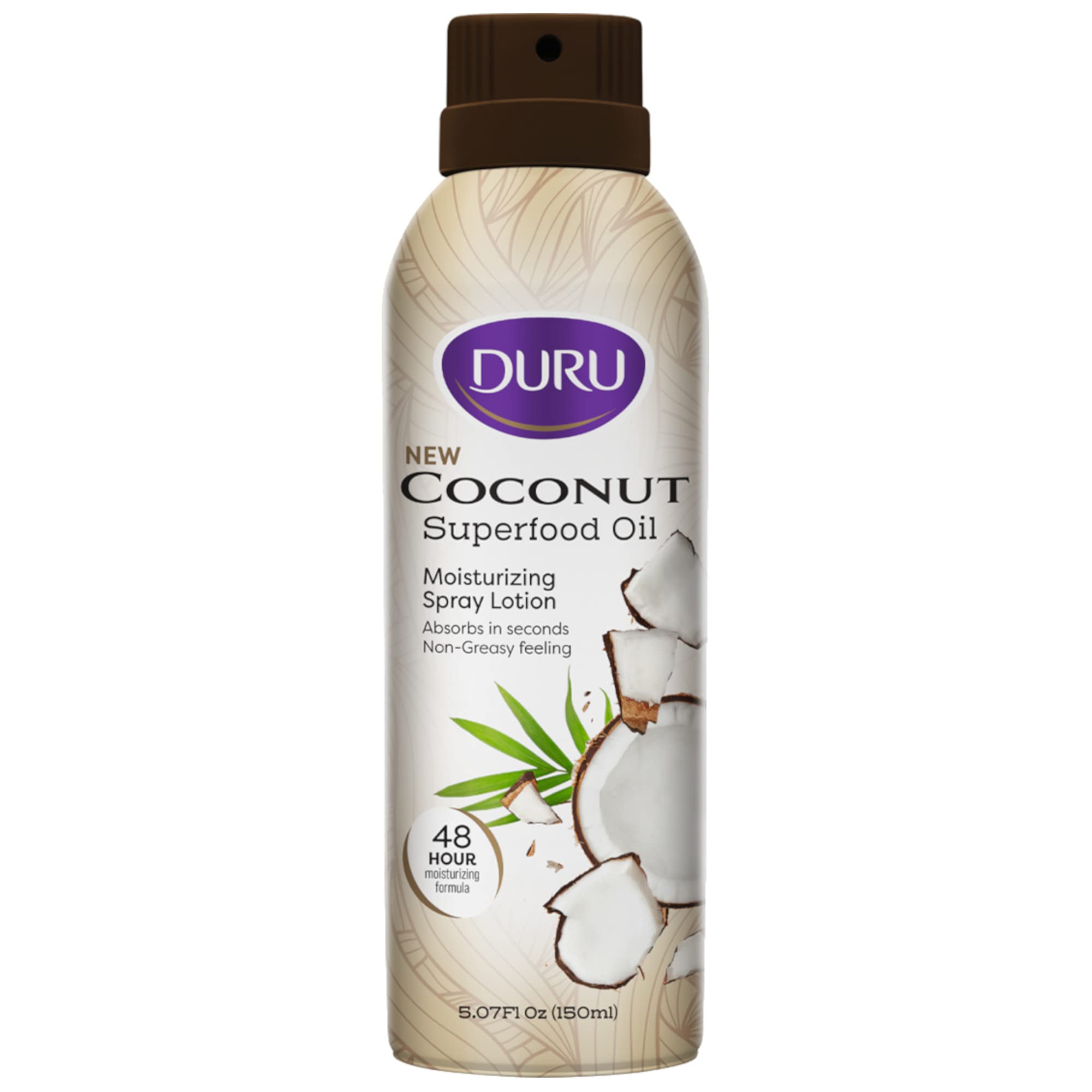 Duru loción en pulverizador coco, hidratación rápida sin grasa.