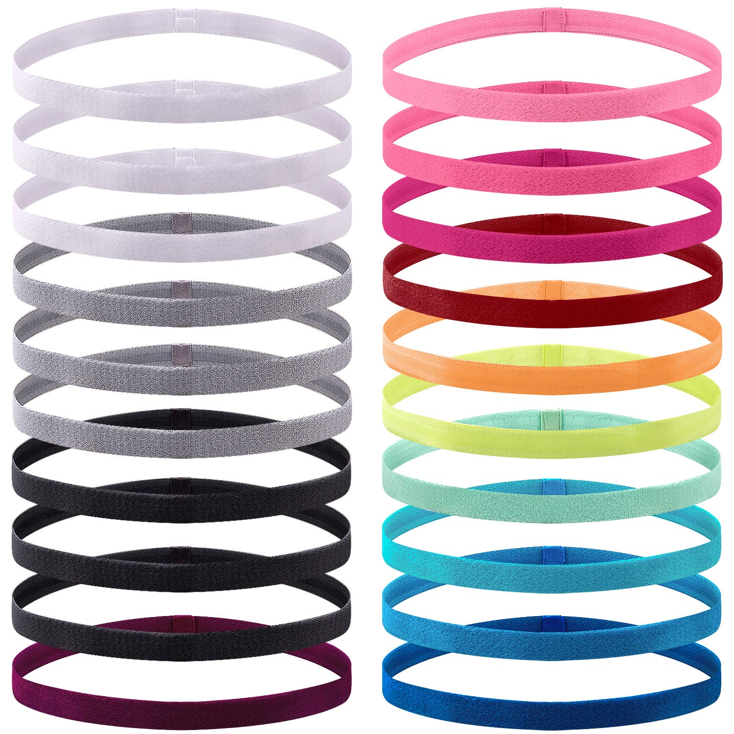 Duufin: bandas elasticas 20 piezas en colores variados para entrenar sin dañar el peinado.