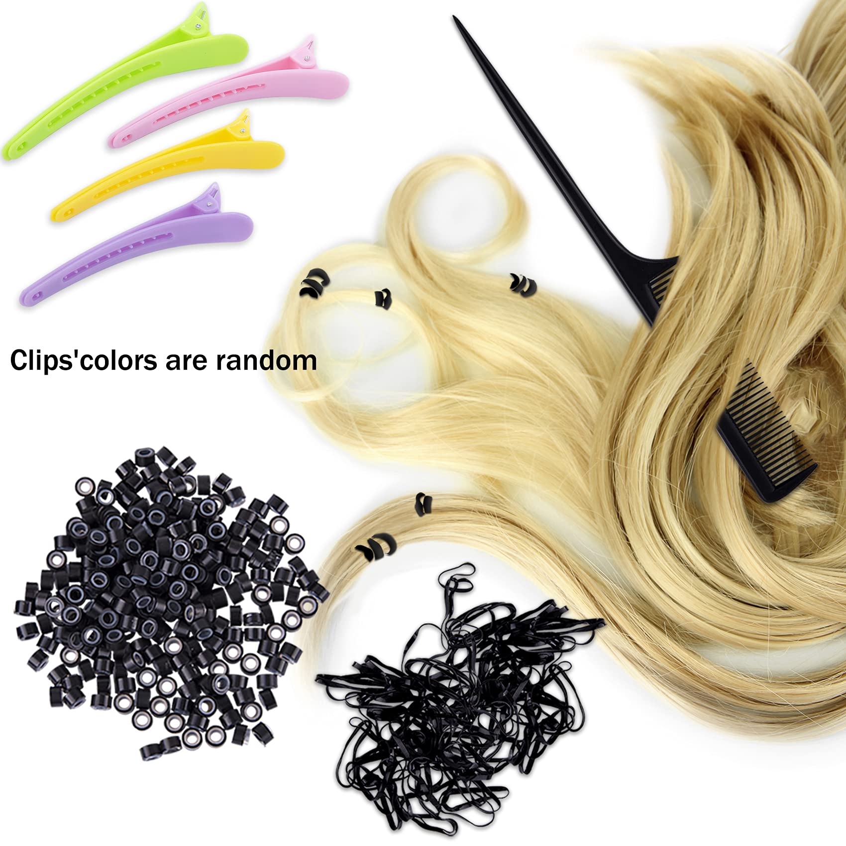 Duufin black mini rubber hair elastic bands for subtle anchoring.