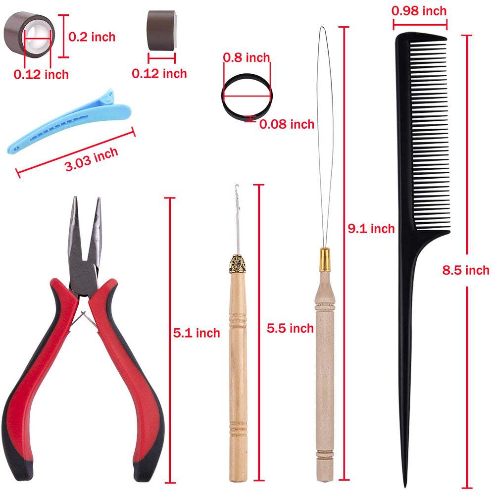 Duufin bottle of silicone-lined brown micro ring beads for secure extensions