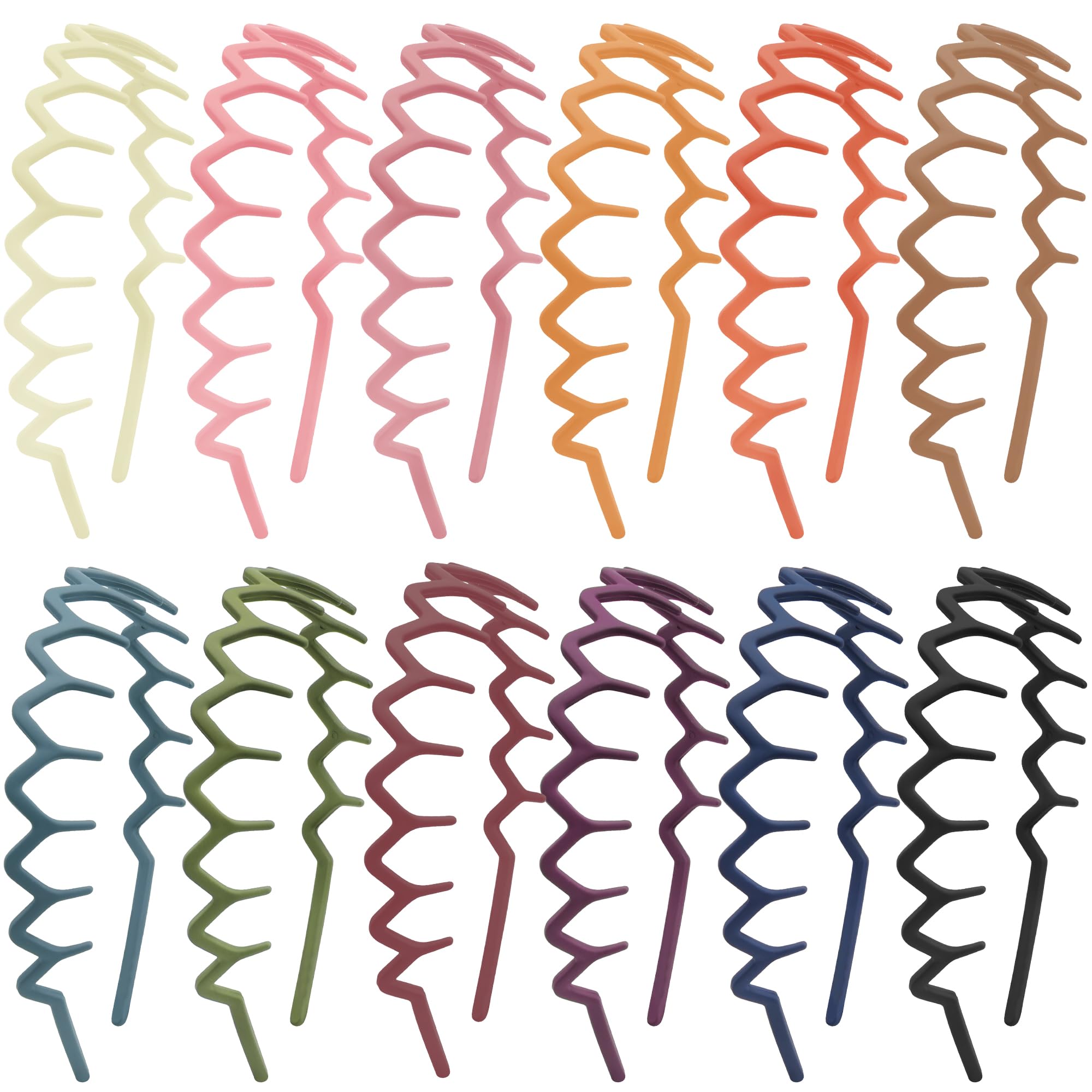 Diadema Duufin con dientes zigzag beige para fijar el peinado y evitar deslizamientos.