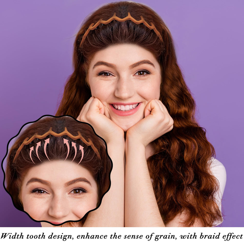 Diadema Duufin con dientes zigzag naranja, toque vivo para looks diurnos o festivos.