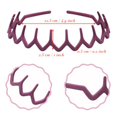 Diadema Duufin con dientes zigzag rosa para añadir color y recoger el cabello.