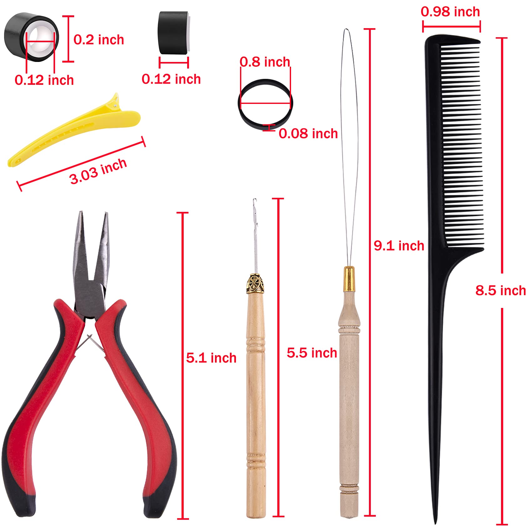 Duufin hair extension plier with curved head for precise bead installation.