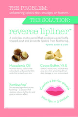 DuWop Reverse Lipliner contorno suave alrededor de boca aporta volumen sutil.