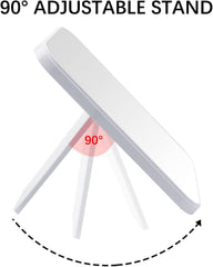DVHOK pink princess mirror showing wall-hanging option for space-saving display.