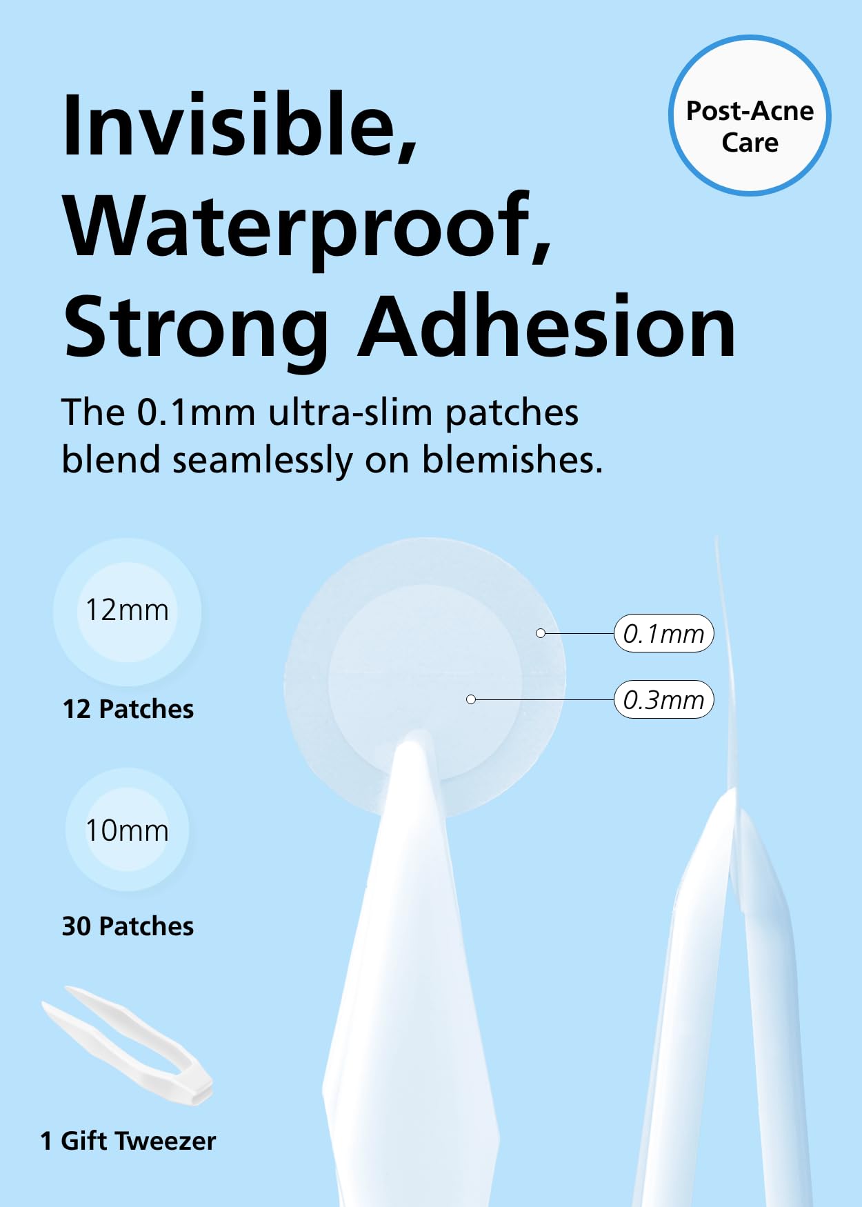 Parche 12 mm DWEasyDerm para áreas más grandes.