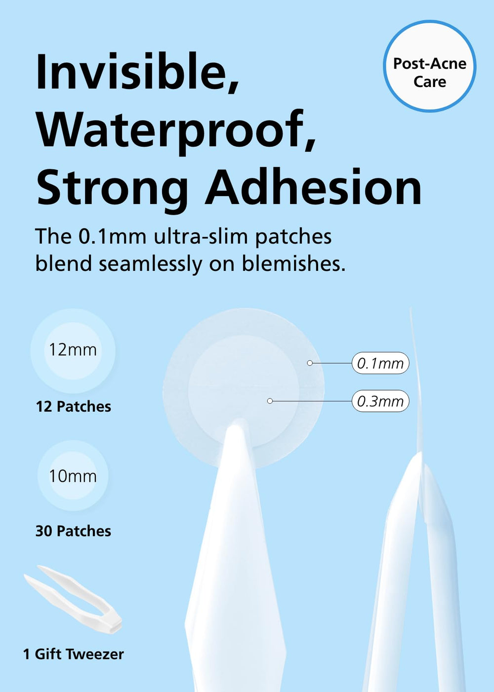 Parche 12 mm DWEasyDerm para áreas más grandes.