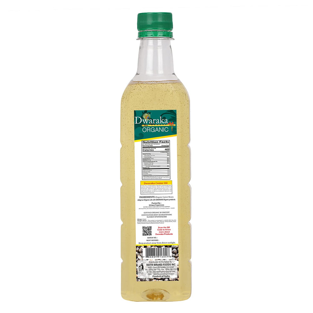 Dwaraka Aceite de Ricino para crecimiento del cabello y fortalecimiento.