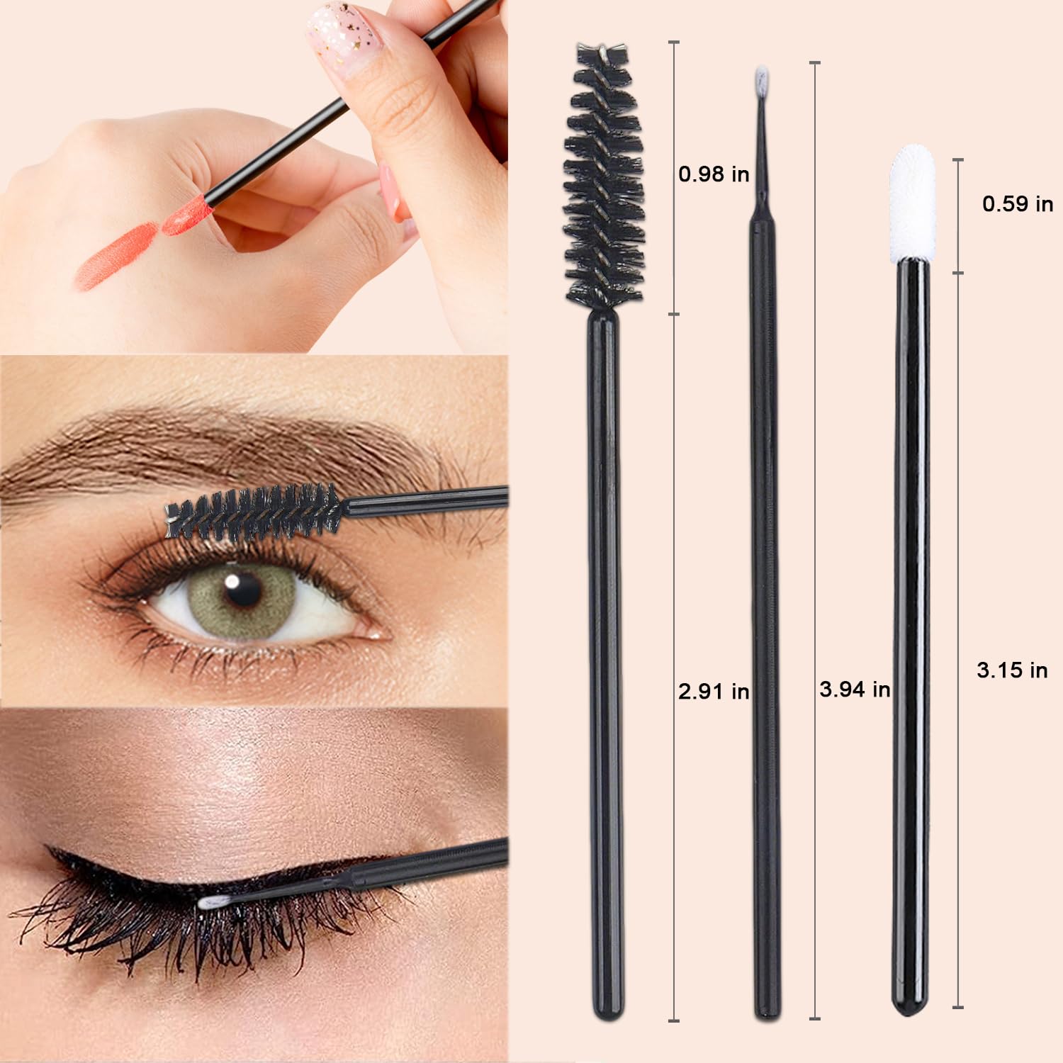 DWNDN mascara wands set ideal for clean, clump-free eyelash coating.