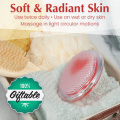 Dylonic exfoliating brush for underarms to reduce pore buildup.