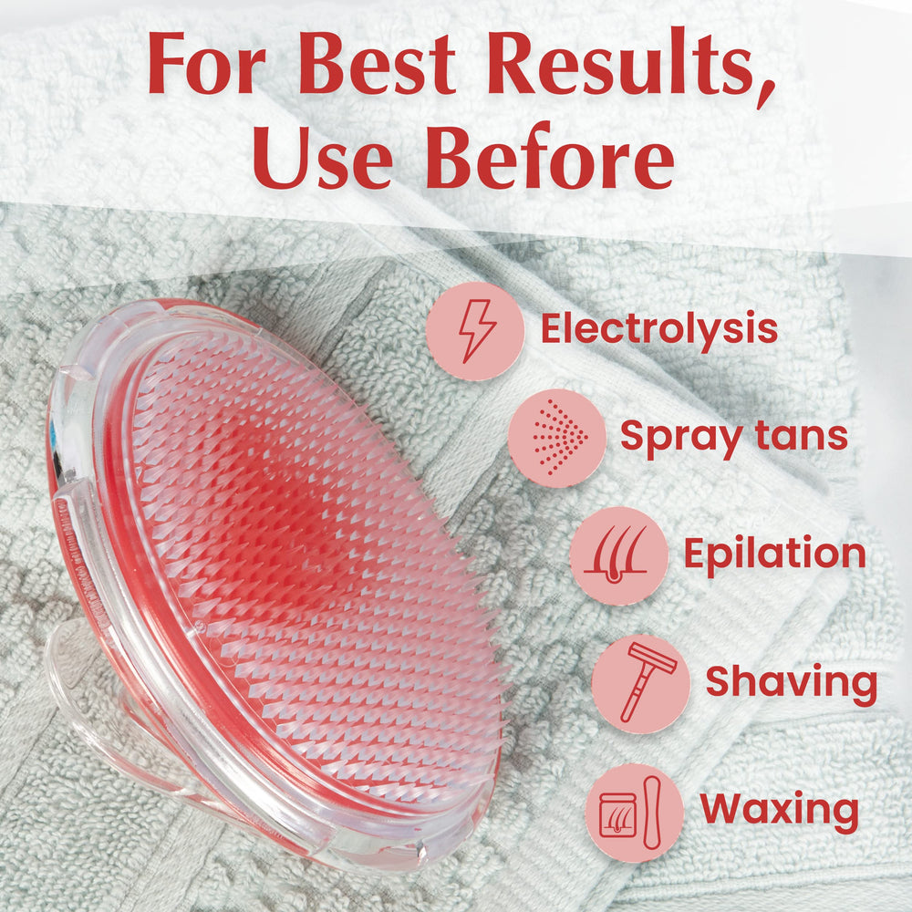 Dylonic brush designed for wet and dry use in shower.