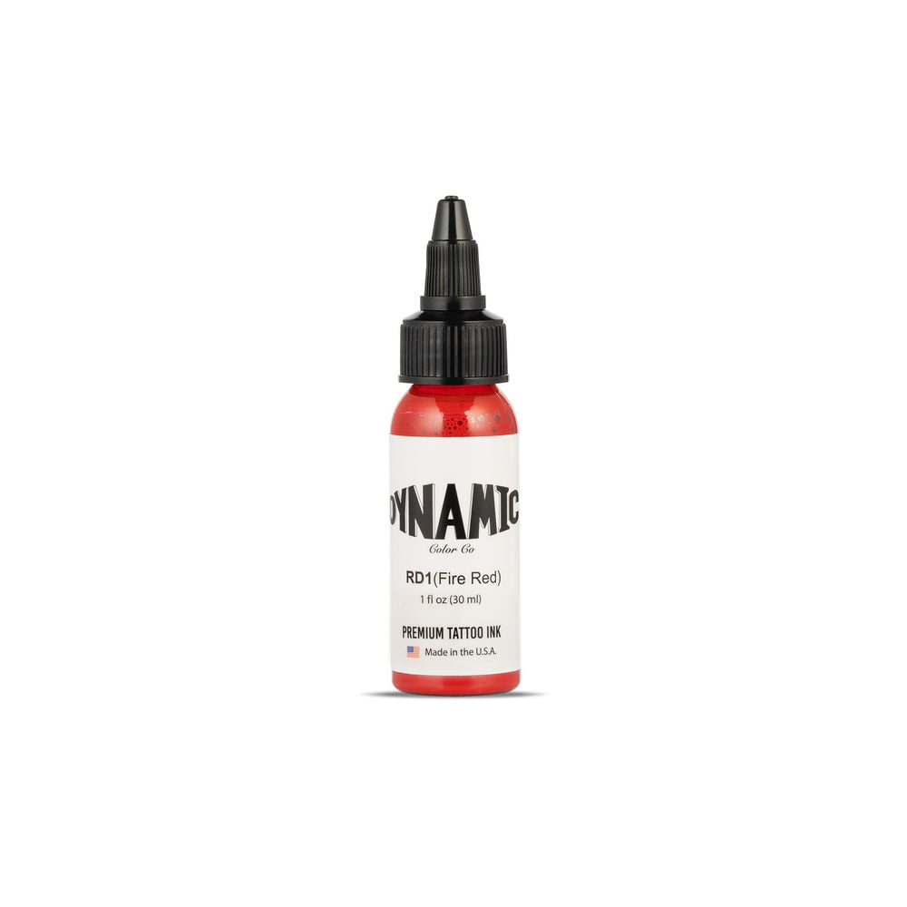Dynamic Color Co rojo-fuego en botella 1oz para delineado profesional.