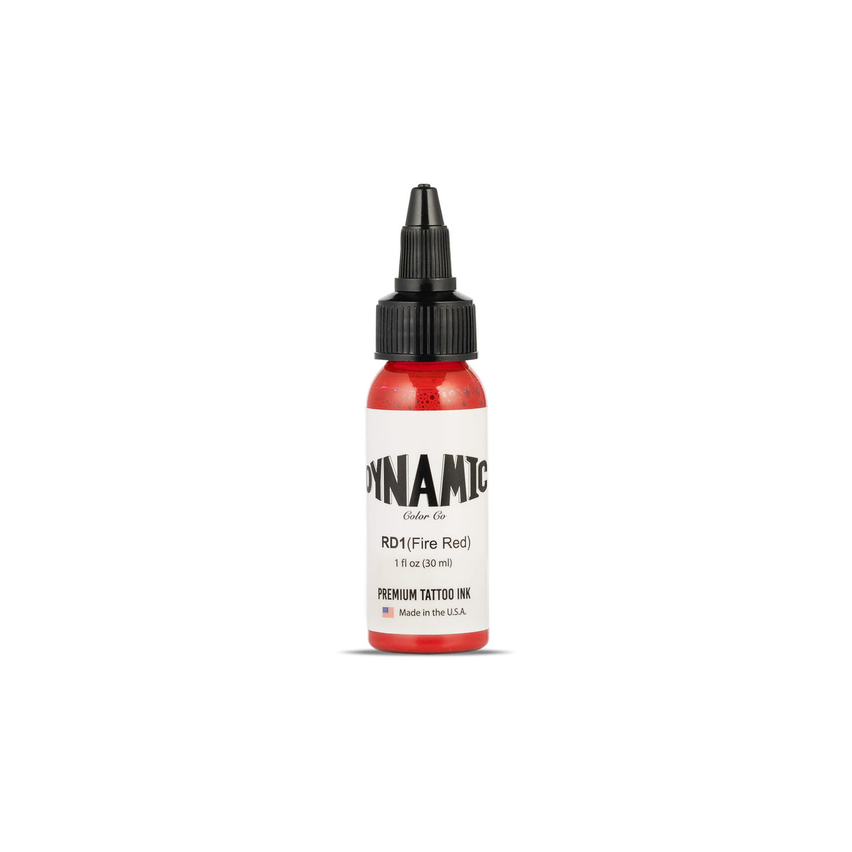 Dynamic Color Co rojo-fuego en botella 1oz para delineado profesional.