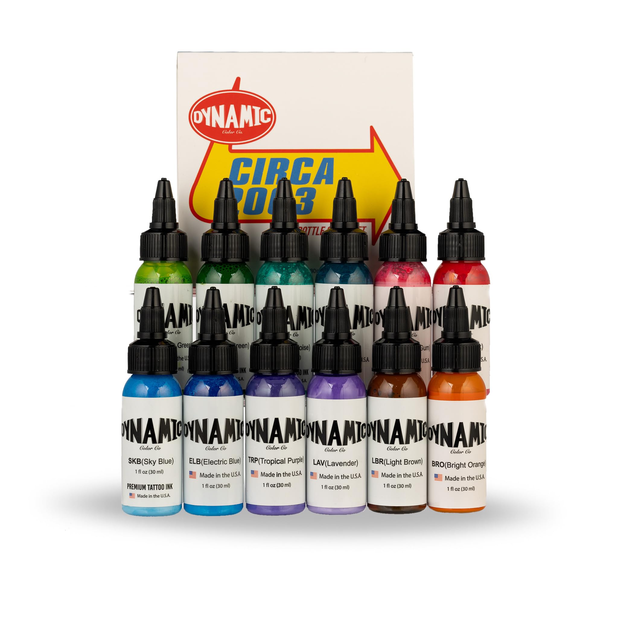 Dynamic Color Co Circa Color Electric Blue ink for bold, precise outlines.