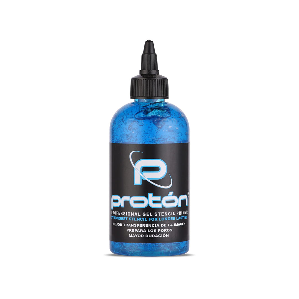 Dynamic Color Co Proton stencil primer blue gel bottle ready for use.