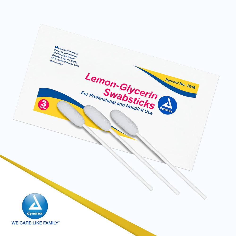 Individually wrapped Dynarex swabsticks promote hygiene for professionals.
