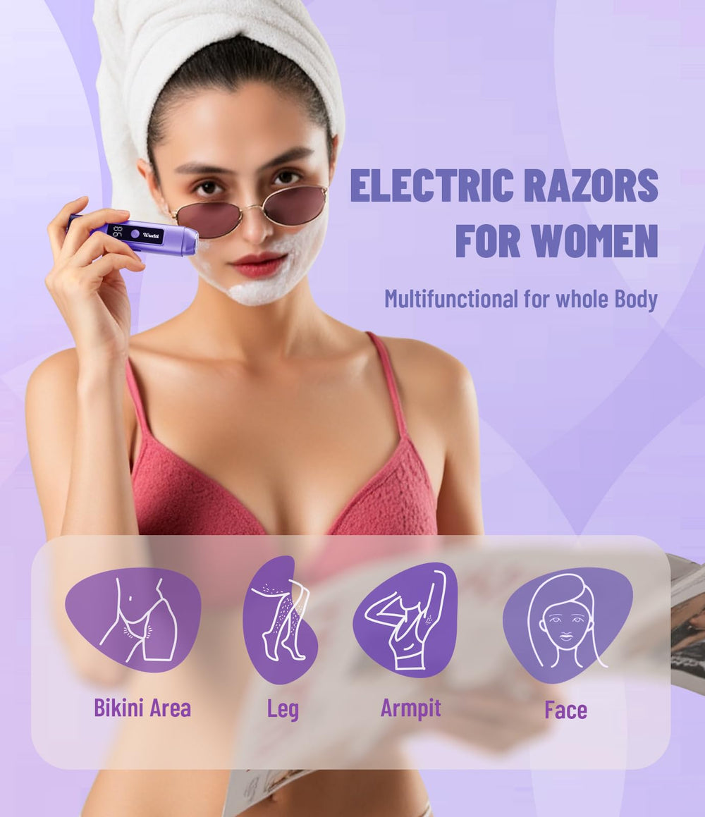 Dynooper bikini trimmer with 5-length guards for versatile shaping