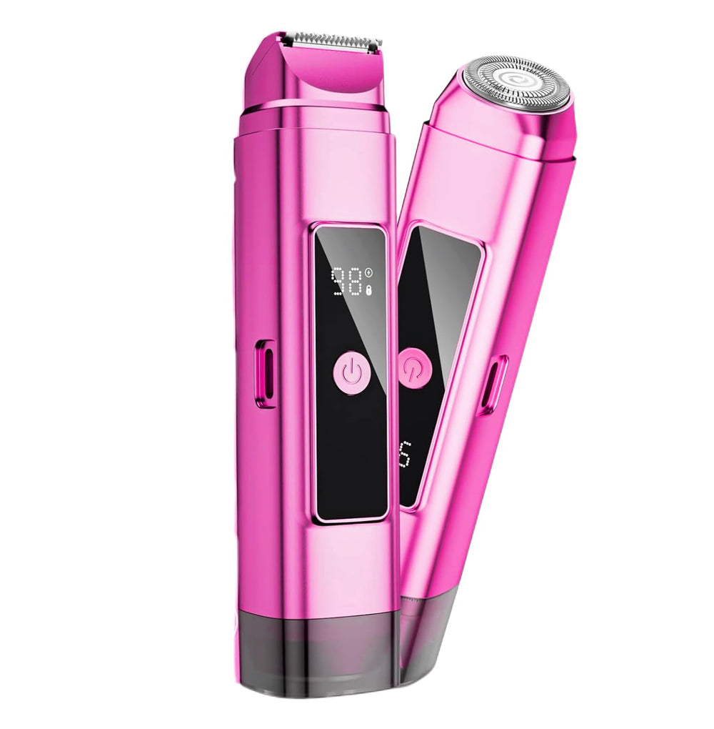 Dynooper bikini trimmer Tea Rose front view with compact, easy-to-handle design.