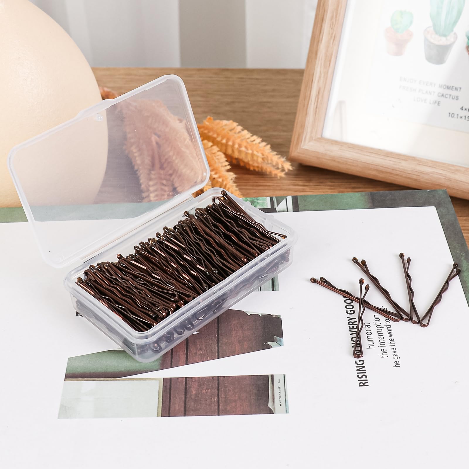 DySaLic brown bobby pins for all hair types and occasions.