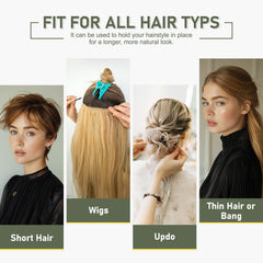 DySaLic wave-design pins provide secure grip in hair