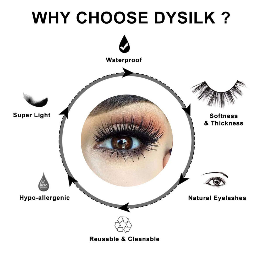 DYSILK flexible lash band for quick, comfortable application.