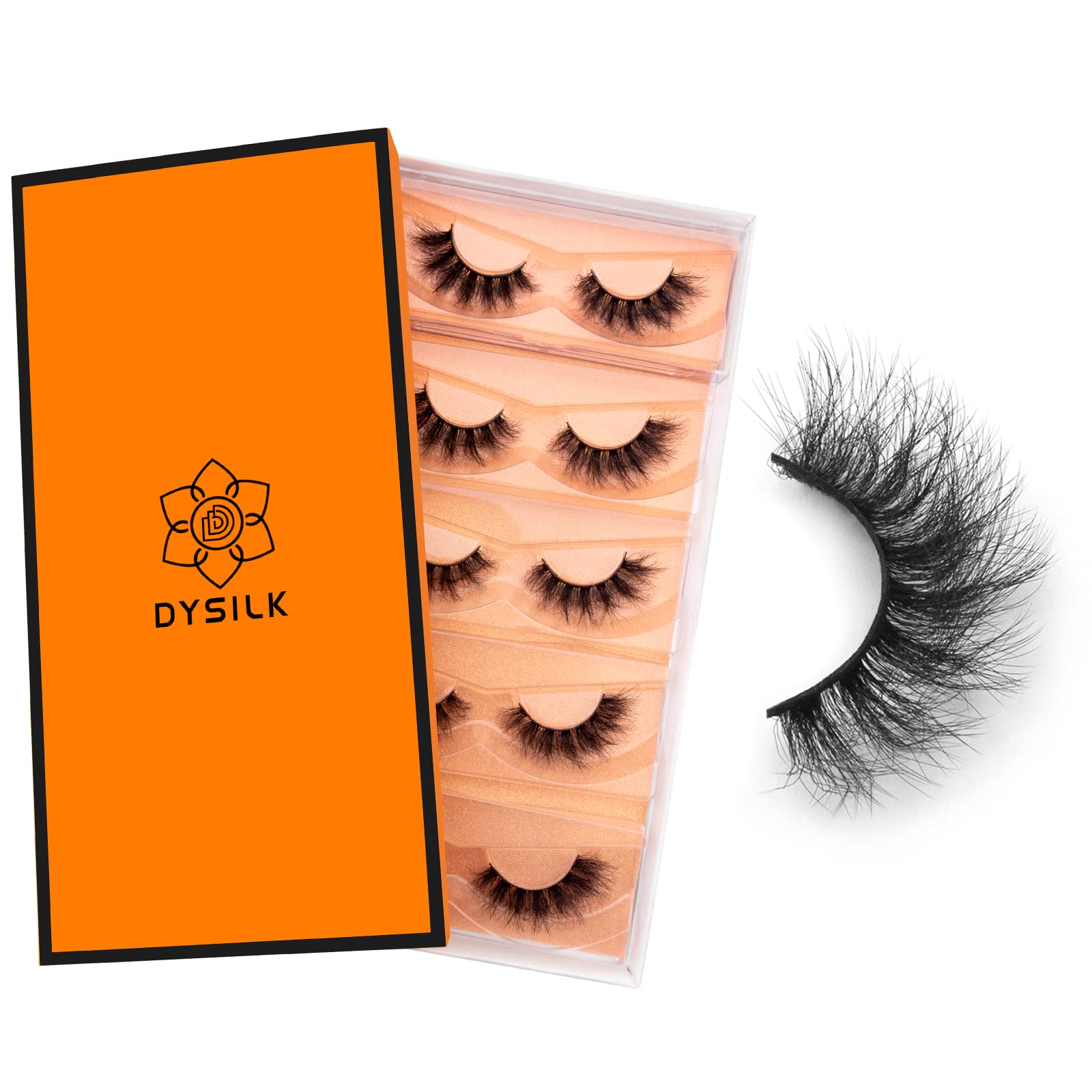 DYSILK fluffy 16mm lashes pack for natural volume and easy wear.