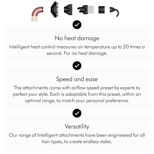 Dyson Supersonic r ceramic pink rose gold aesthetic in action