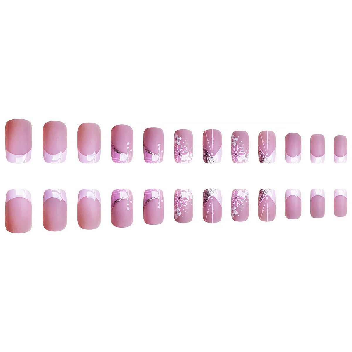 DZPGUONIZ cherry blossom accent nails perfect for spring events.