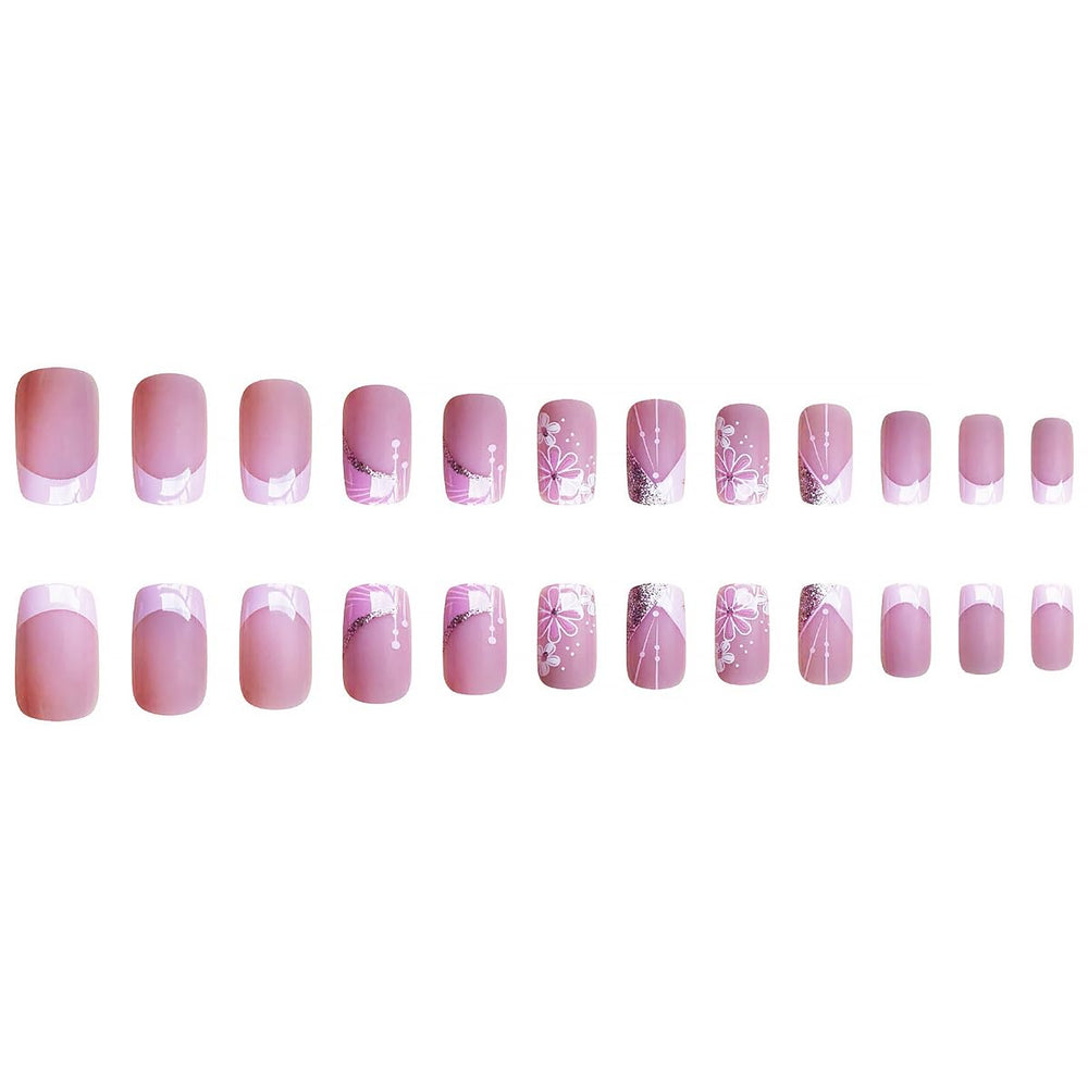 DZPGUONIZ cherry blossom accent nails perfect for spring events.