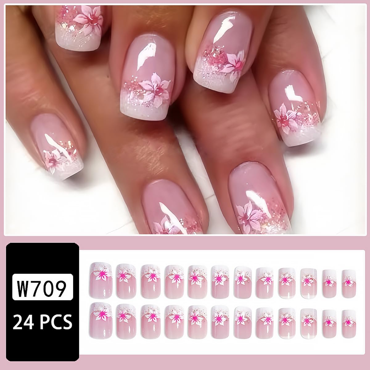 DZPGUONIZ jelly glue stickers for secure, quick nail applications.