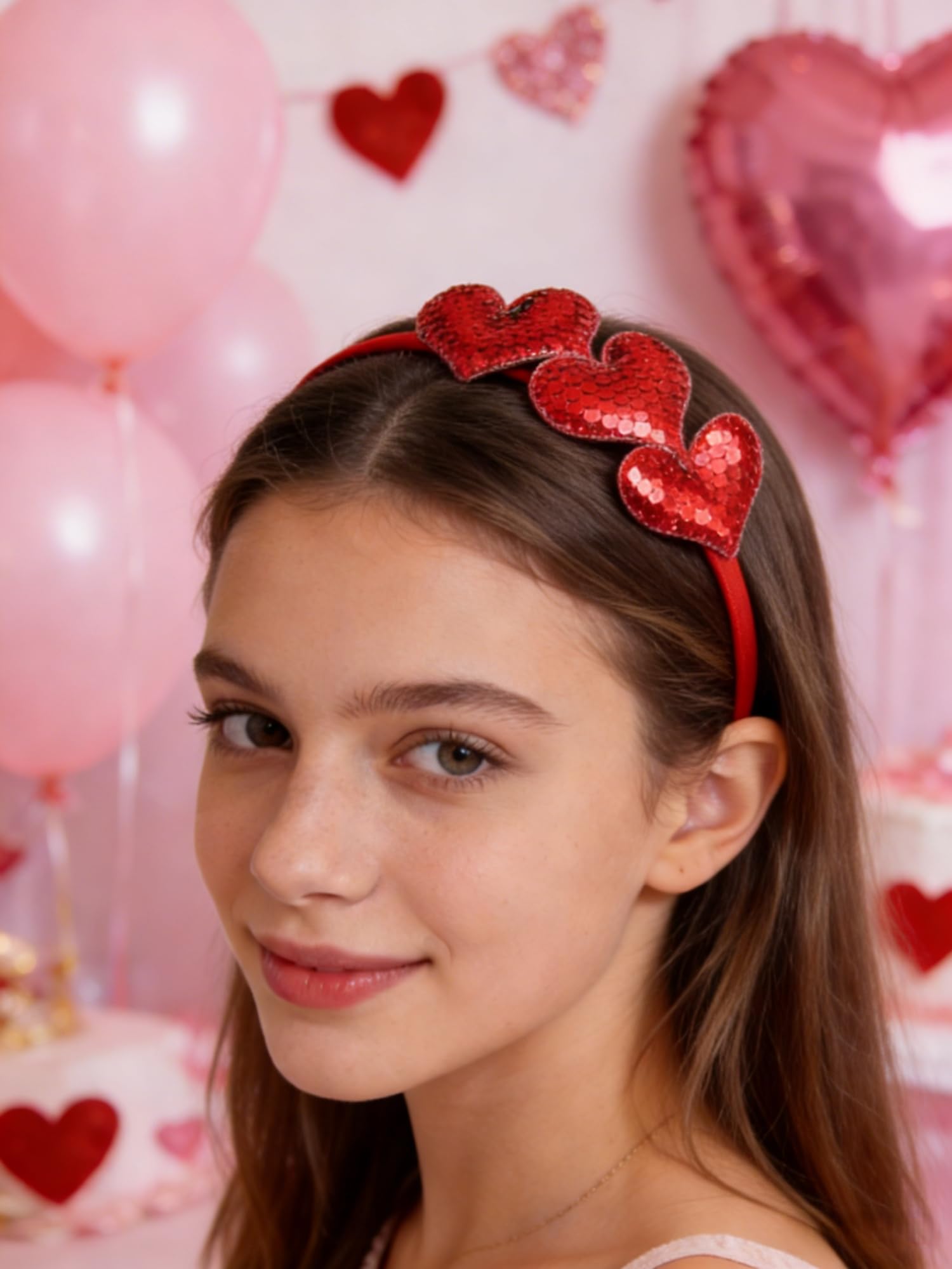 Dzrige diadema regalo amor rojo, idea de regalo para ella