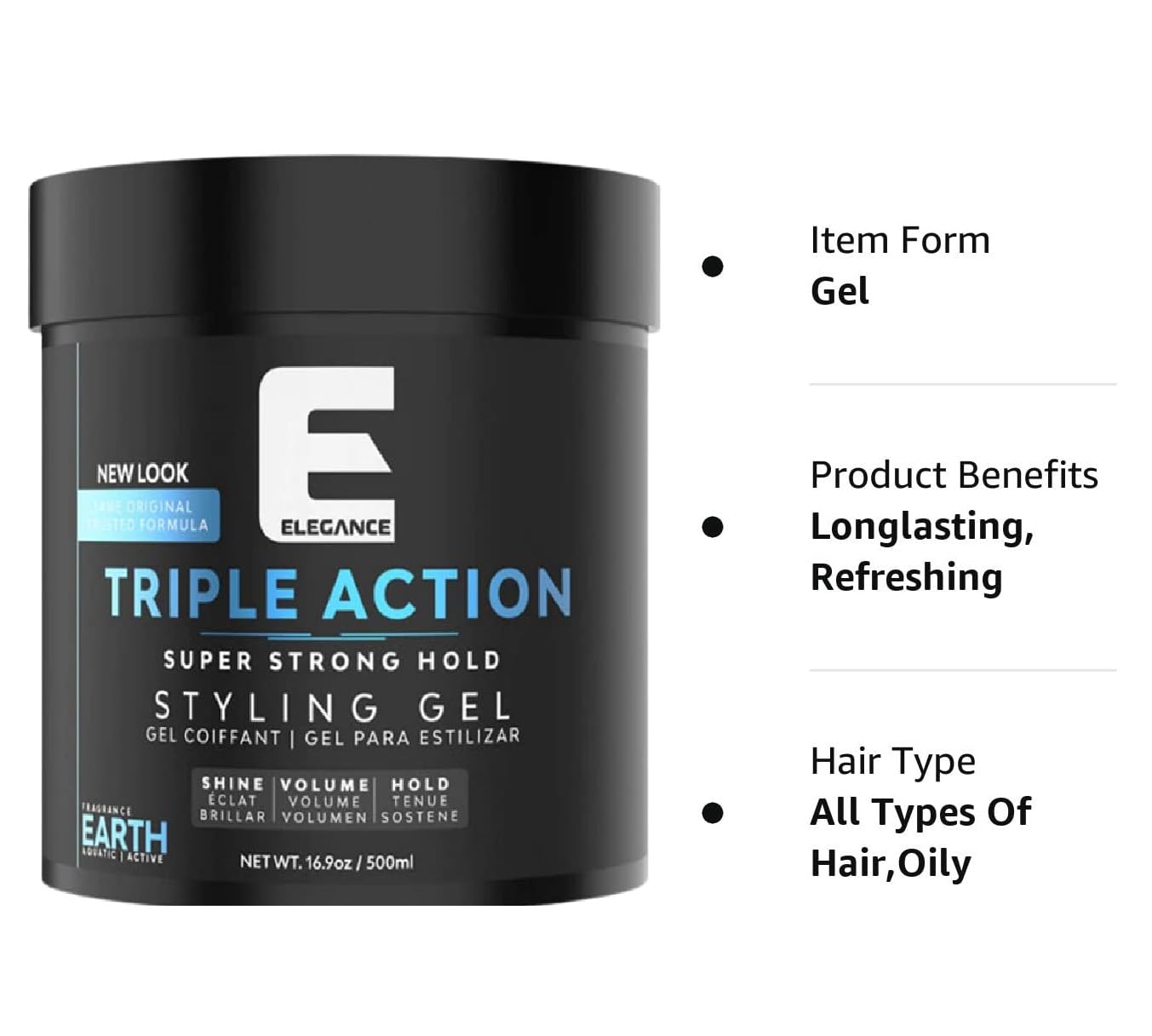 E Elegance para todo tipo de cabello: gel adecuado para cualquier tipo de cabello.
