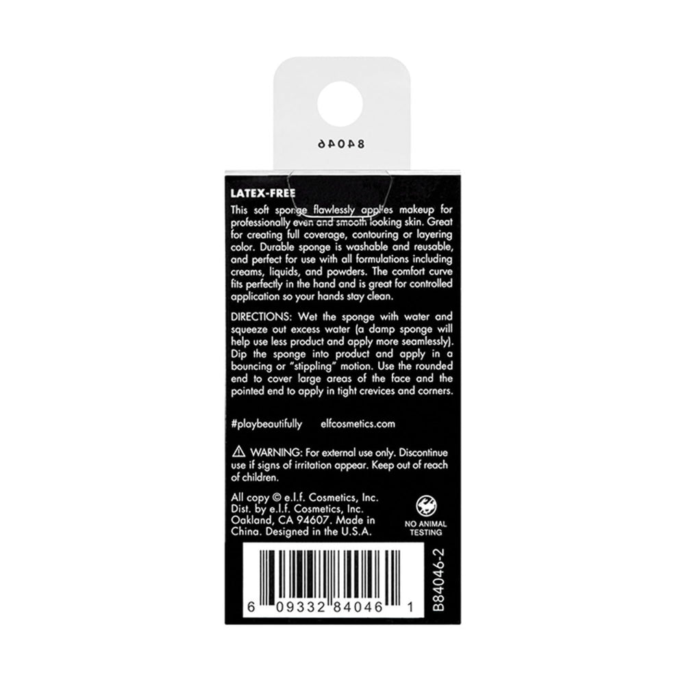 e.l.f. Blending Sponge is washable and reusable for daily makeup routines.