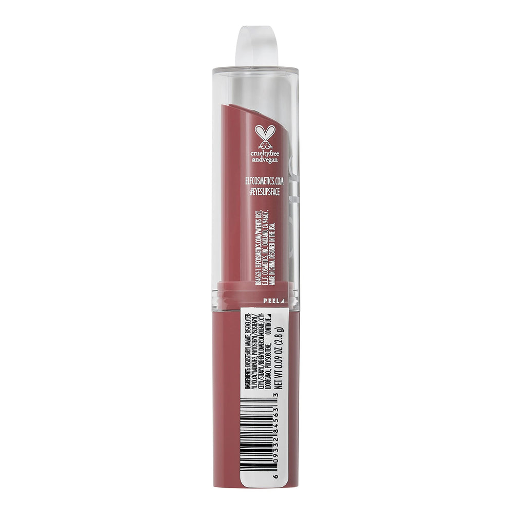e.l.f. Brillo labial coral, color cálido para uso diario.