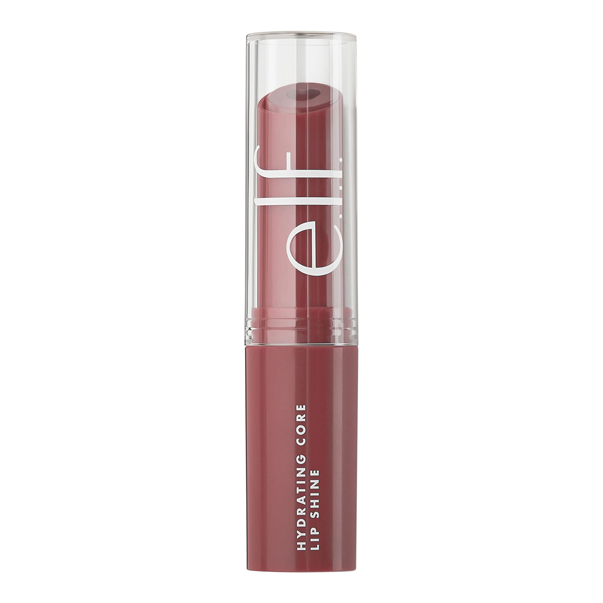 e.l.f. Brillo labial rosa empolvado, acabado suave y agradable.