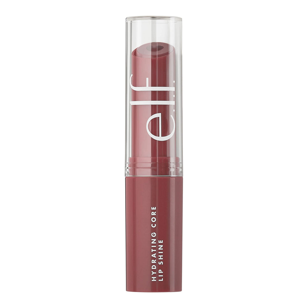 e.l.f. Brillo labial rosa empolvado, acabado suave y agradable.