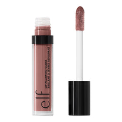e.l.f. Gloss voluminizador Praline: botella con brillo suave para labios hidratados