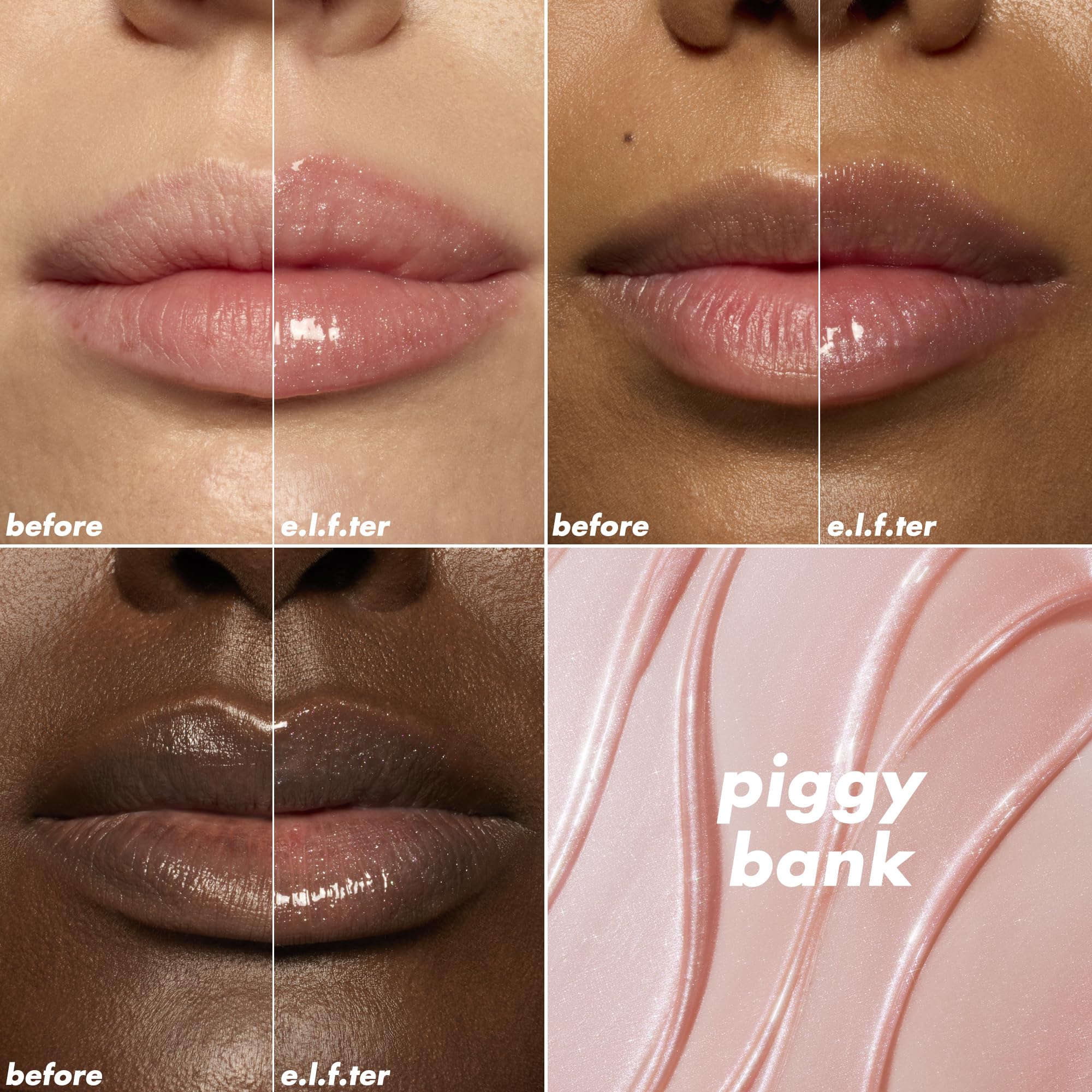 e.l.f Glow Reviver Aceite Labial, acabado brillante para un look radiante.